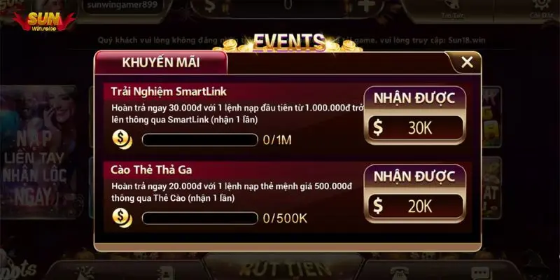 hoan tra 30k voi lan nap dau tien