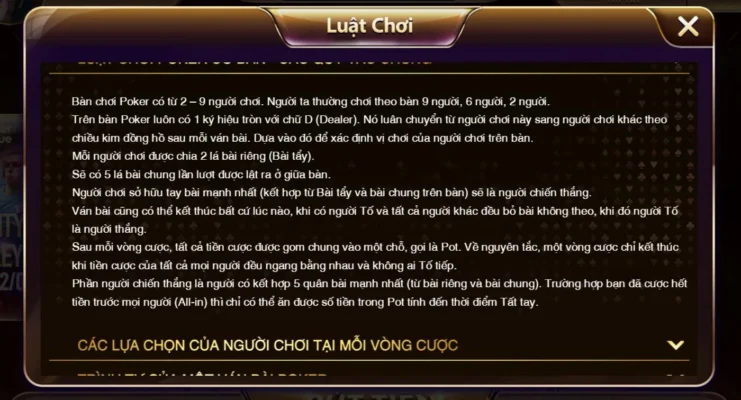Hiểu rõ được luật chơi Poker tại Sunwin online Cach choi game Poker tai Sunwin online 2
