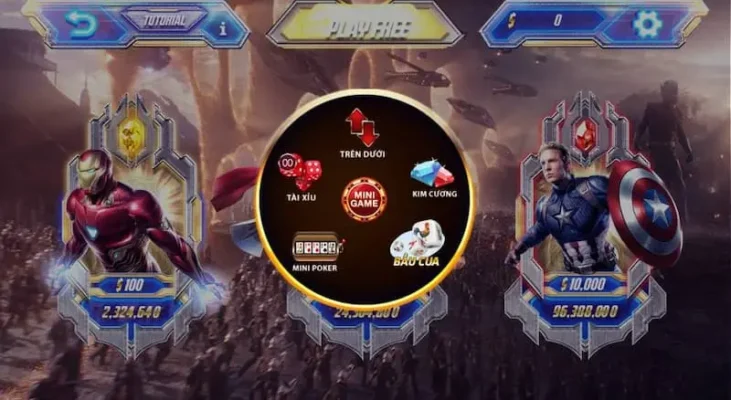 Hướng dẫn chi tiết cách chơi Game nổ hũ Avengers tại Sunwin android Game no hu avengers Sunwin 2