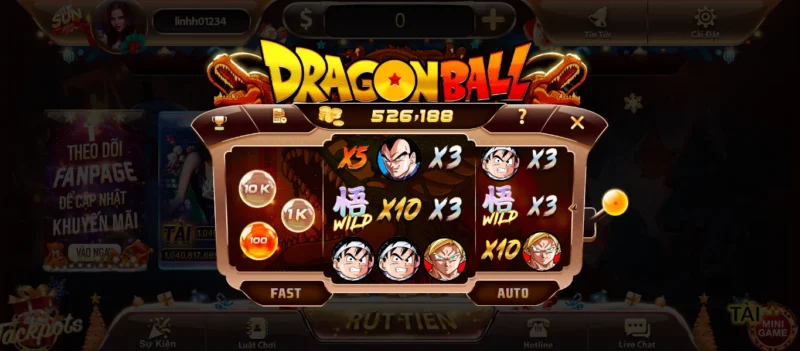 Giai tri tai game choi dragon ball Sunwin 1