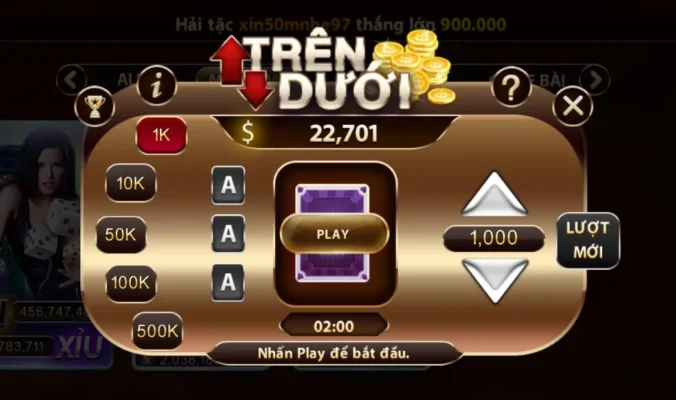 Những quy tắc cơ bản có trong bộ game Trên Dưới tại Sunwin online Gioi thieu kinh nghiem choi mini game tren duoi tai Sunwin 2