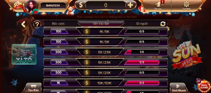 Bí kíp đánh thắng đối thủ dễ dàng trong game Xì tố Sunwin ios Huong dan cach choi game xi to Sunwin hay 2