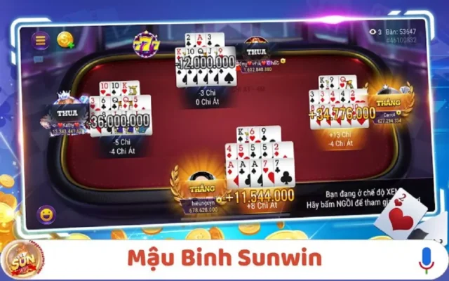Chiến thuật “Xếp thú phé thủ” Kham pha cach choi game bai mau binh tai nha game Sunwin 1