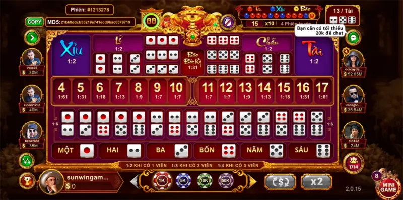 Giới thiệu chi tiết về game nổ hũ Sicbo Tài phú MD5 tại link tải Sunwin Sicbo tai phu MD5 kham pha cach choi tai Sunwin 1